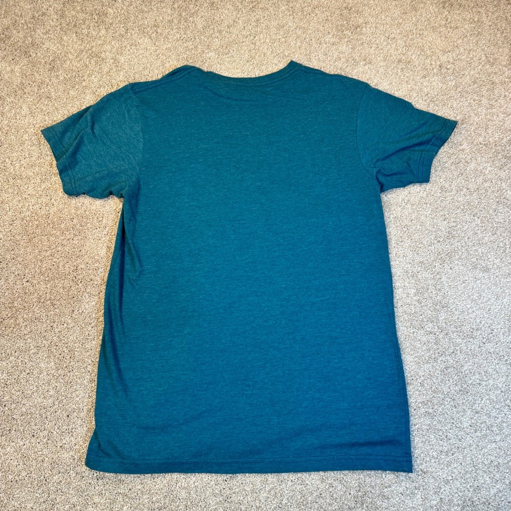 Patagonia Ventura CA Graphic T-Shirt Mens Medium Slim Fit Heathered Teal Blue - Picture 2 of 5